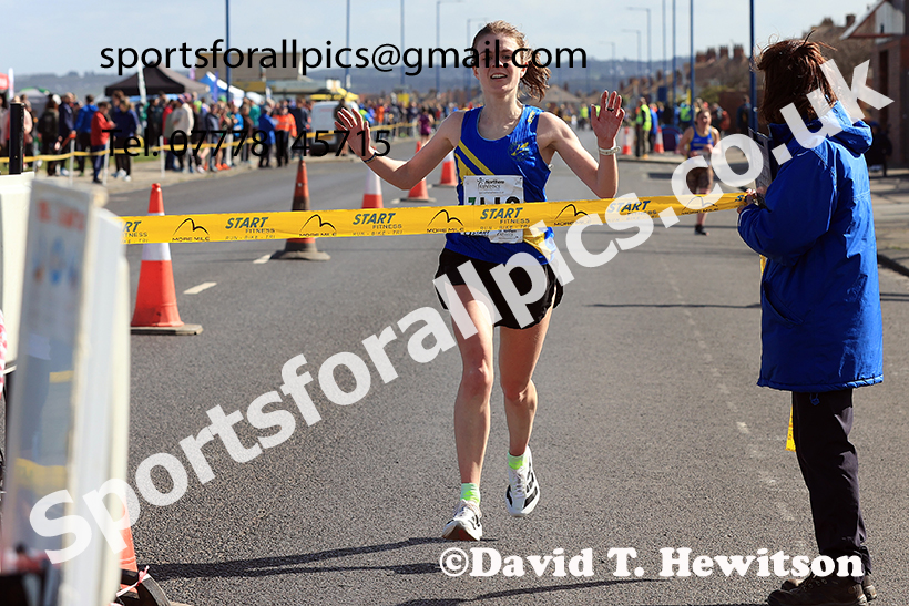 Senior womens Northern 6 Stage Road Relay, 2025 Northern 12 and 6 Stage Road Relays and Junior 5k, Redcar. Photo: David T. Hewitson/Sports for All Pics